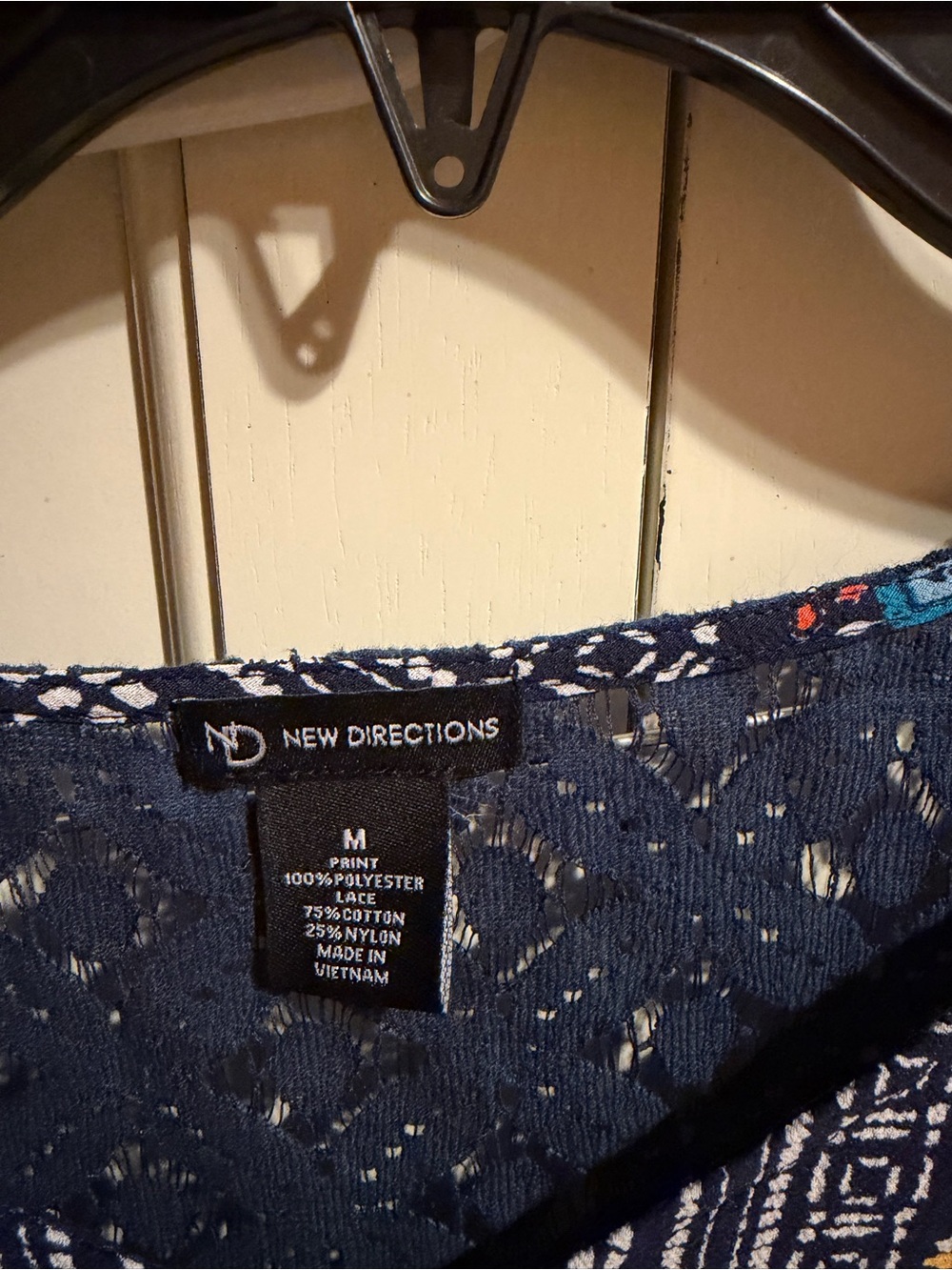 new directions Navy Floral Lace-Trim Tunic - Picture 3 of 3